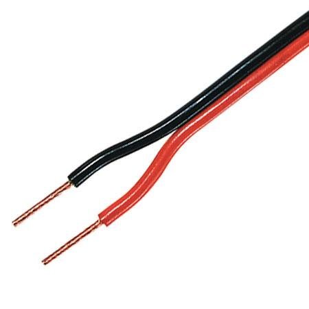 Kabel 2x0,5 mm² röd/svart