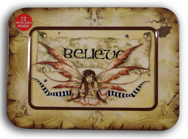 Amy Brown -Elf Kort set - 12st med Kuvert "Believe"