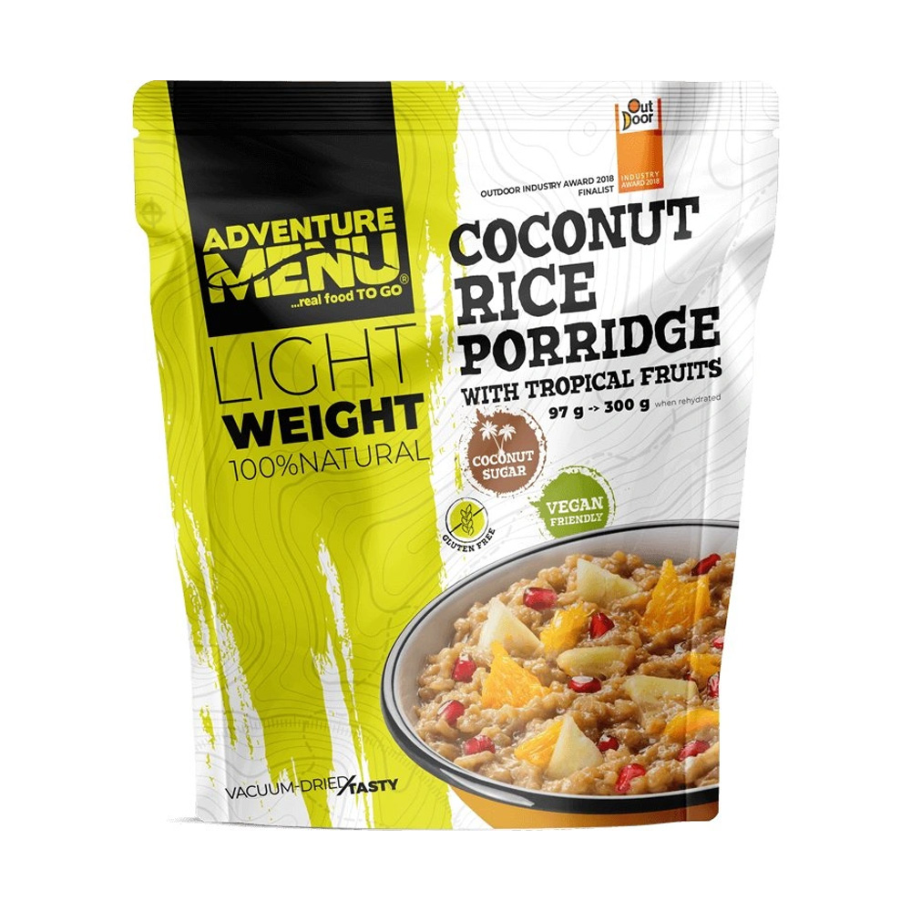 Adventure Menu | Lightweight Coconut Rice Porridge with Tropical Fruits | Frystorkad mat