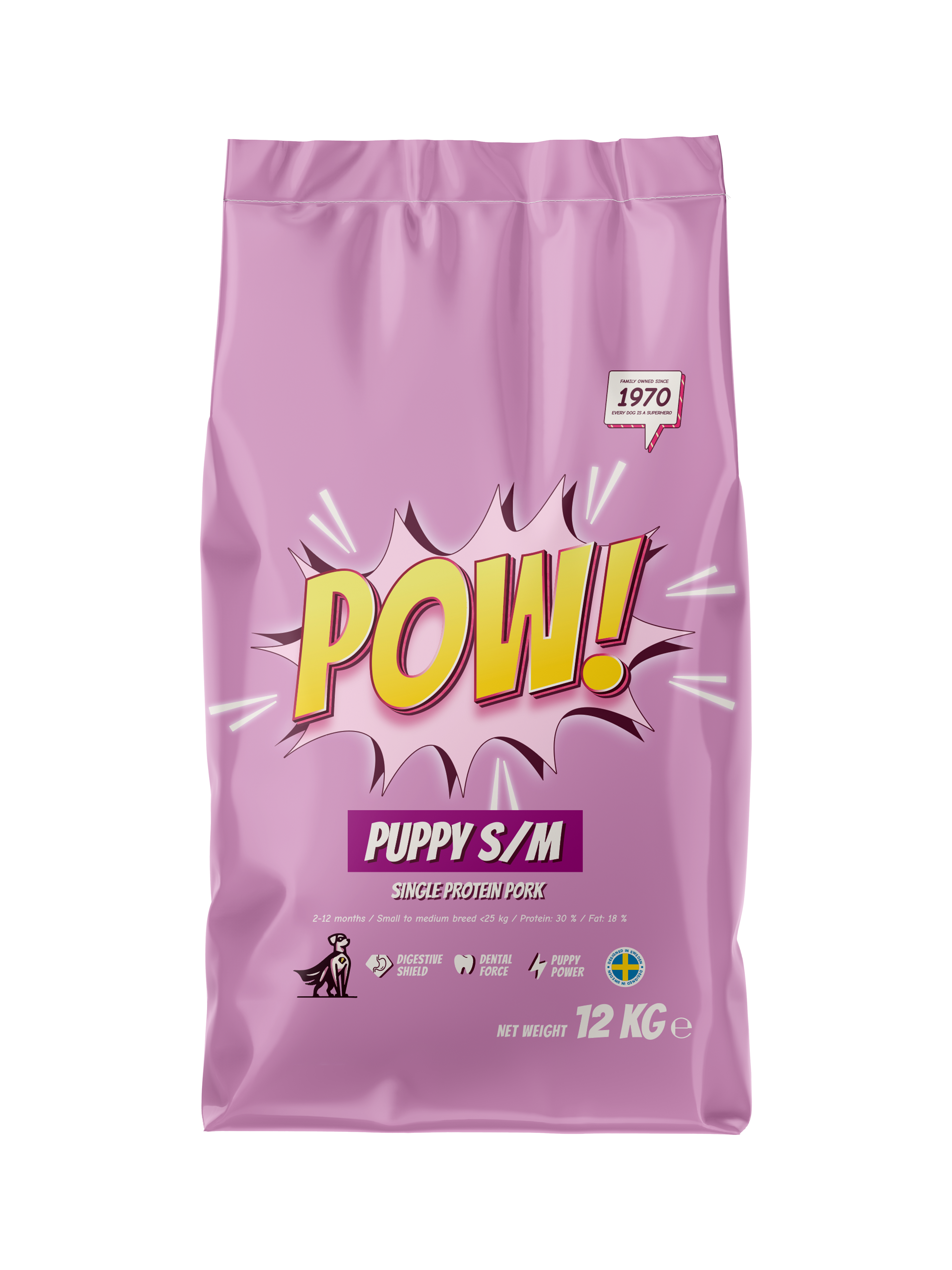 POW! Dog Puppy S/M Pork - 2