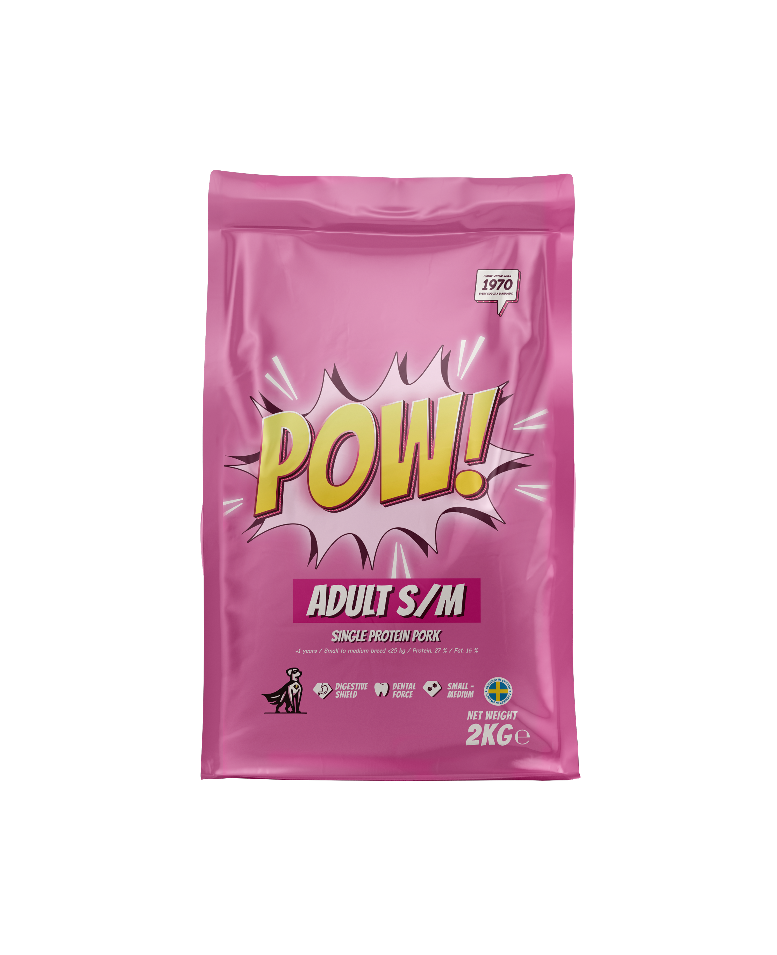 POW! Dog Adult S/M Pork