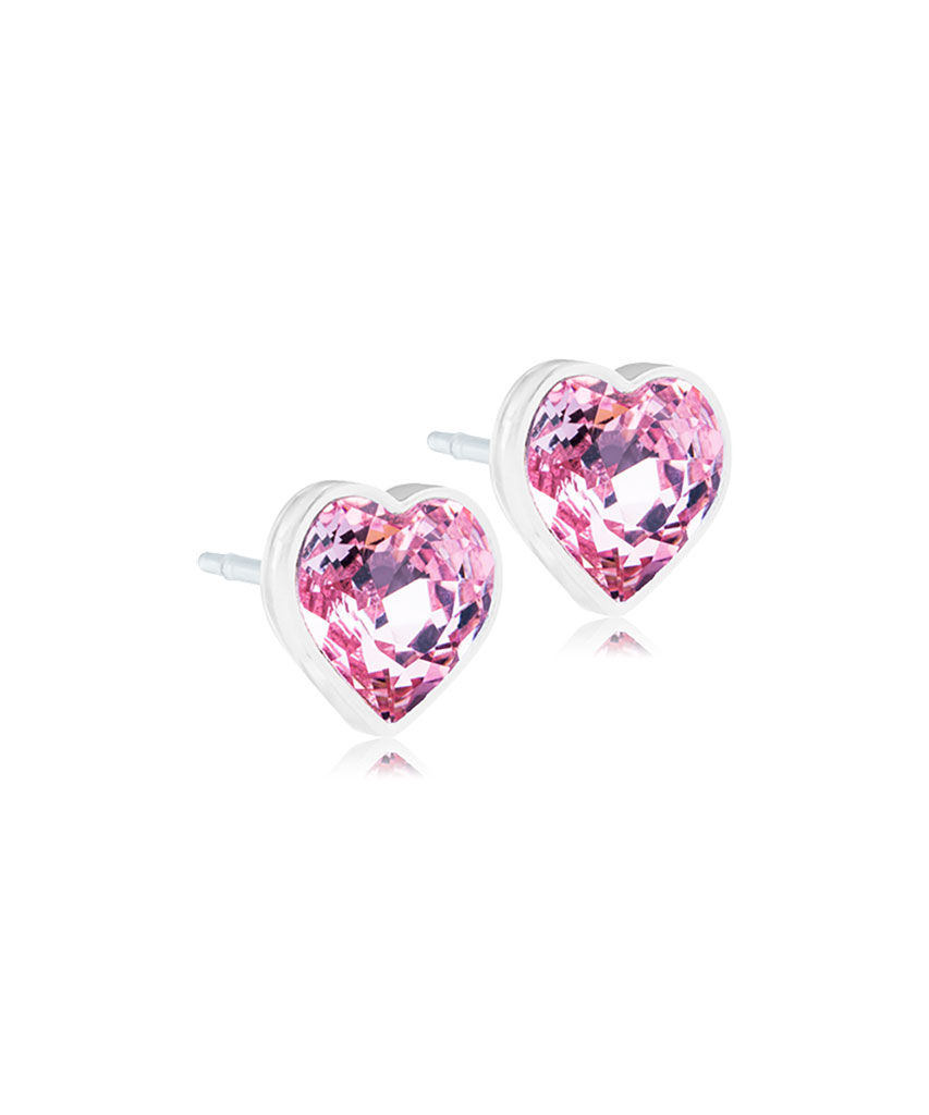Blomdahl MP Heart 6 mm Light rose 1 par