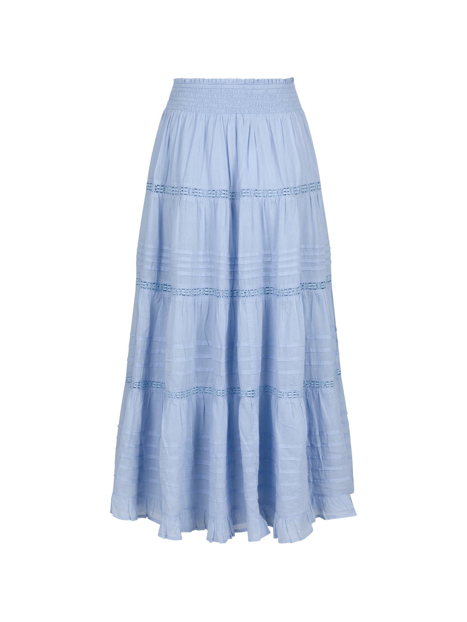 Felicia S Voile Skirt Light Blue