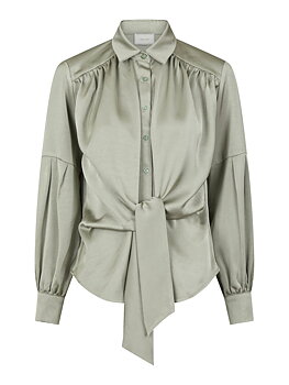 Naja Satin Shirt Smoke Green