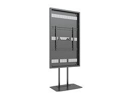 M Pro Series Enclosure 75" Dual Pole Slim Floorbase