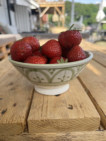 Marockansk keramikskål ljusgrön 15 cm 