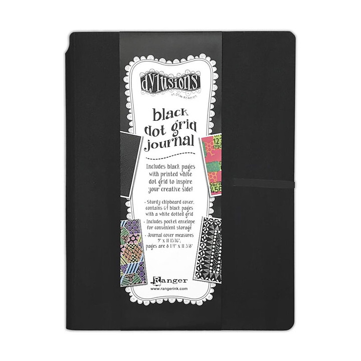 Ranger Dyan Reaveley's Dylusions -Black Dot Grid Journal Large 9"x 12"