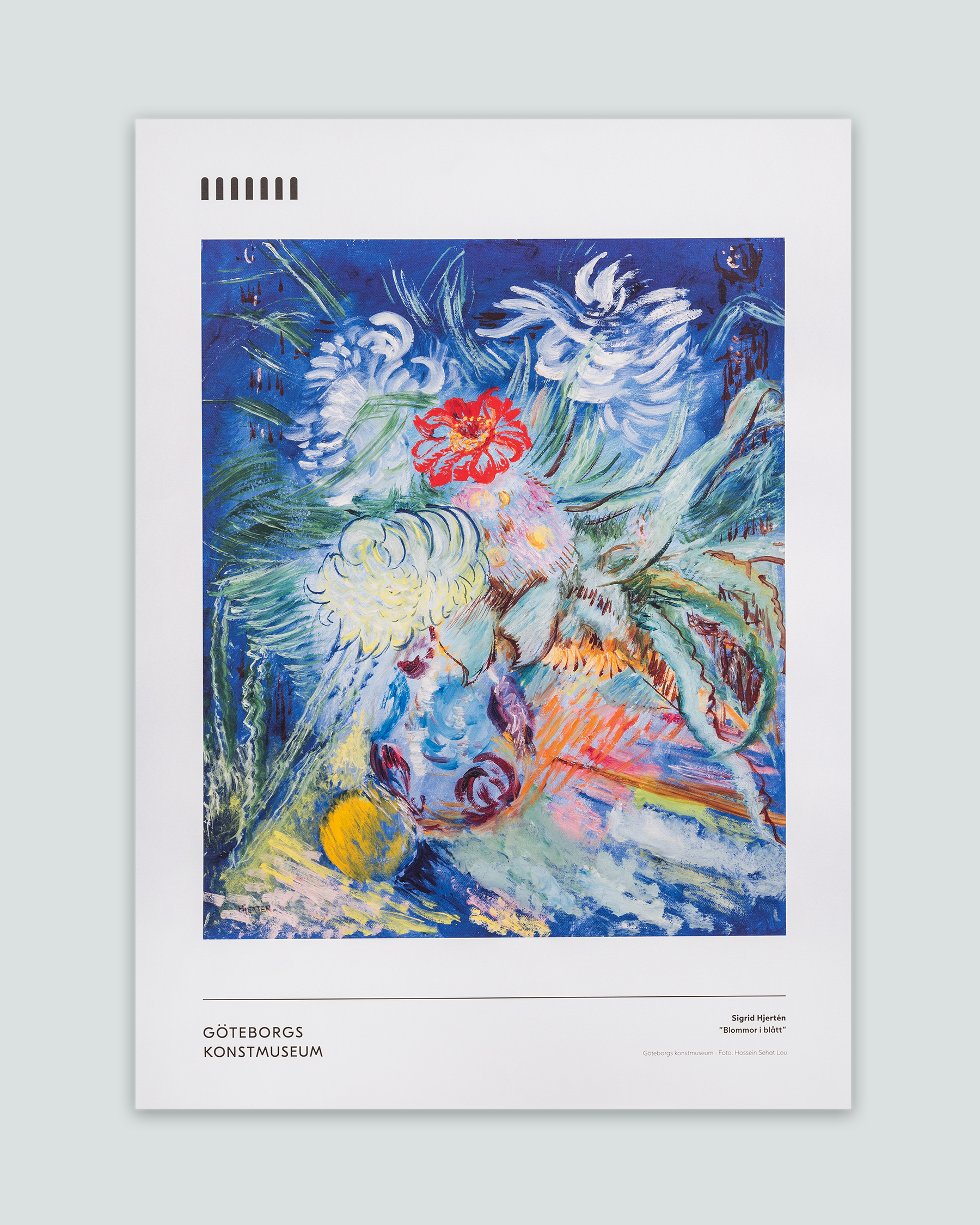 Affisch, Blommor i blått, Sigrid Hjertén