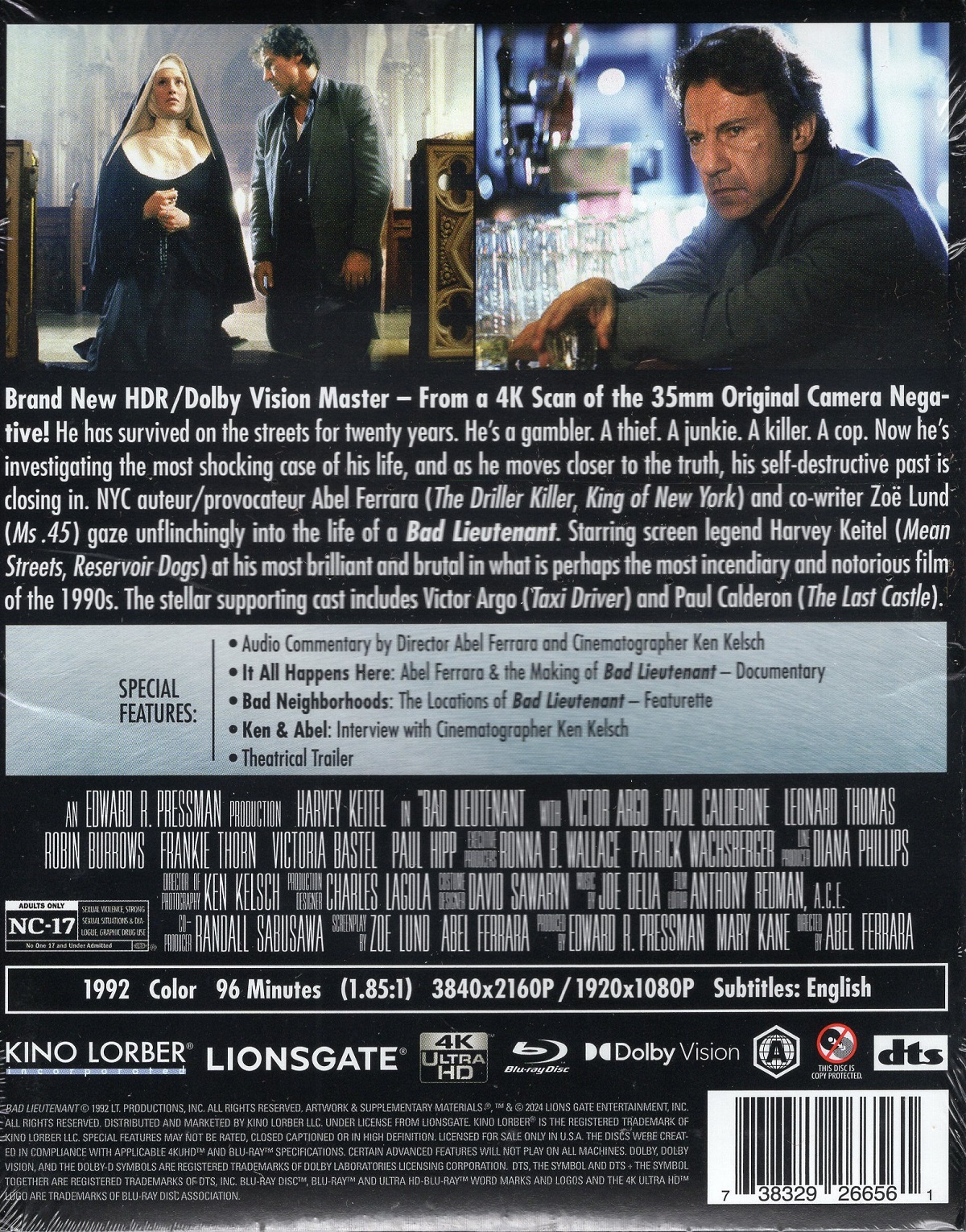 Bad Lieutenant (ej svensk text) (4K Ultra HD + Blu-ray) - 2