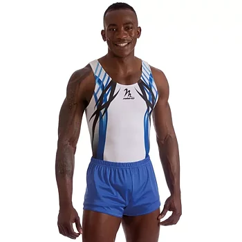 Men's Blade Gymnastics Leotard | Blue, tränings- & tävlingsbody herr, sublimerad lycra