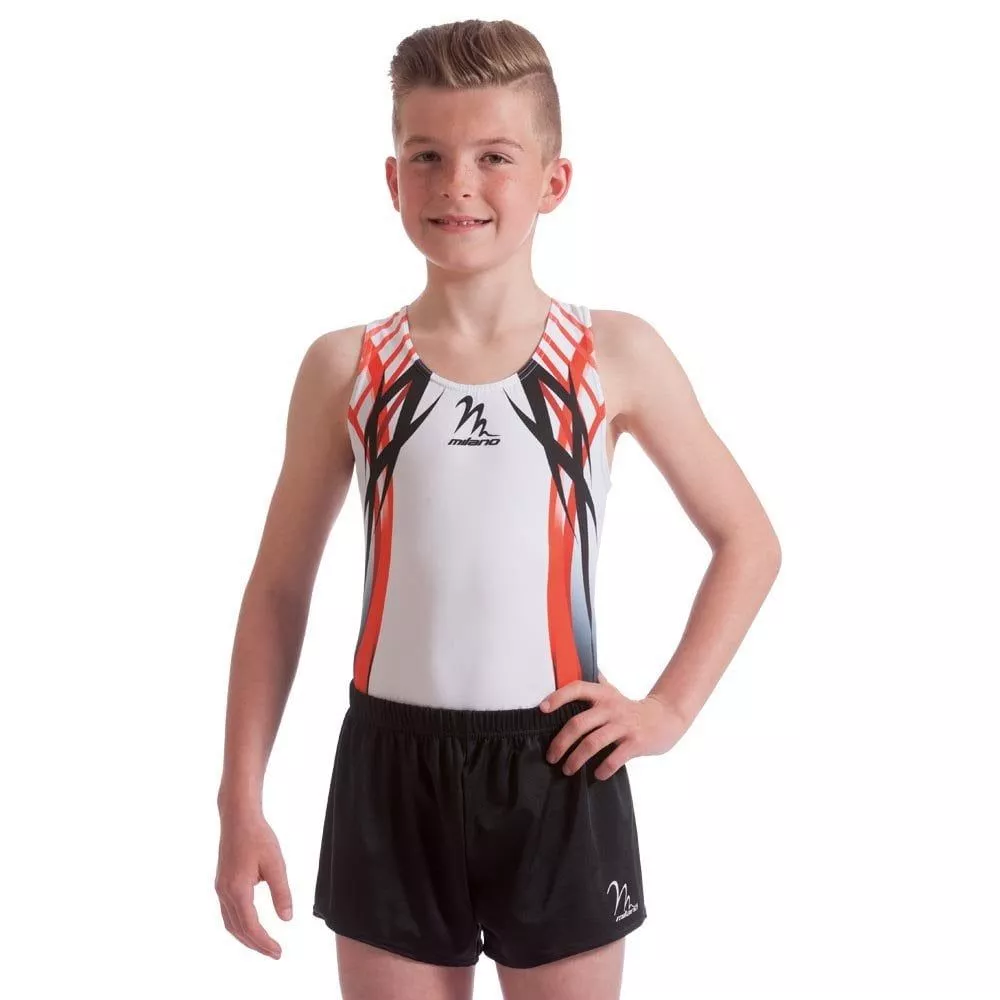Men's Blade Gymnastics Leotard | Red, tränings- & tävlingsbody herr, sublimerad lycra