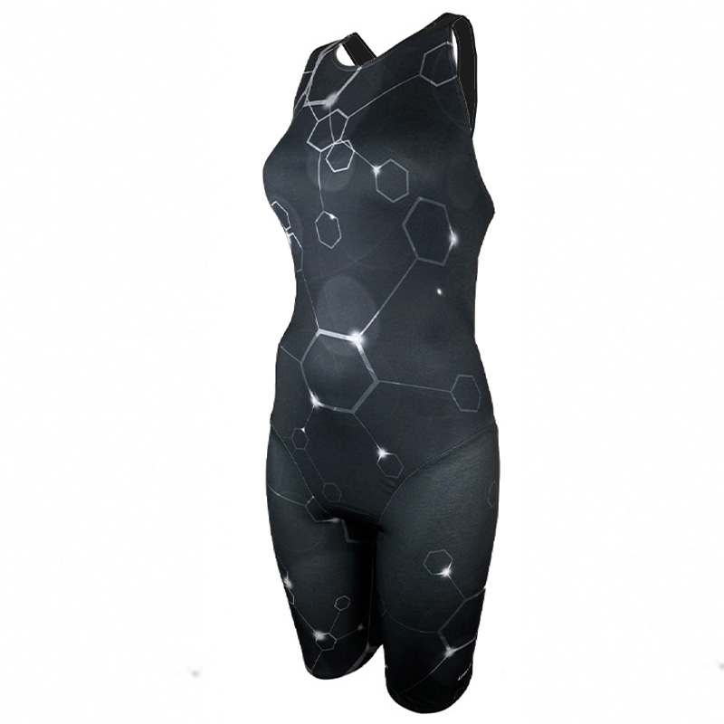 Baddräkt Dam bodysuit Hexagon Black FKW - Lane 4