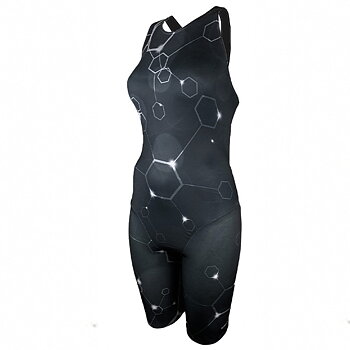 Baddräkt Dam bodysuit Hexagon Black FKW - Lane 4