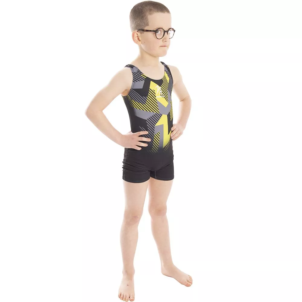 MENS RANGE FUZE YELLOW UNITARD, tränings- & tävlingsbody herr, sublimerad lycra - 4