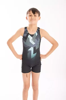 MENS RANGE FUZE TURQ UNITARD, tränings- & tävlingsbody herr, sublimerad lycra