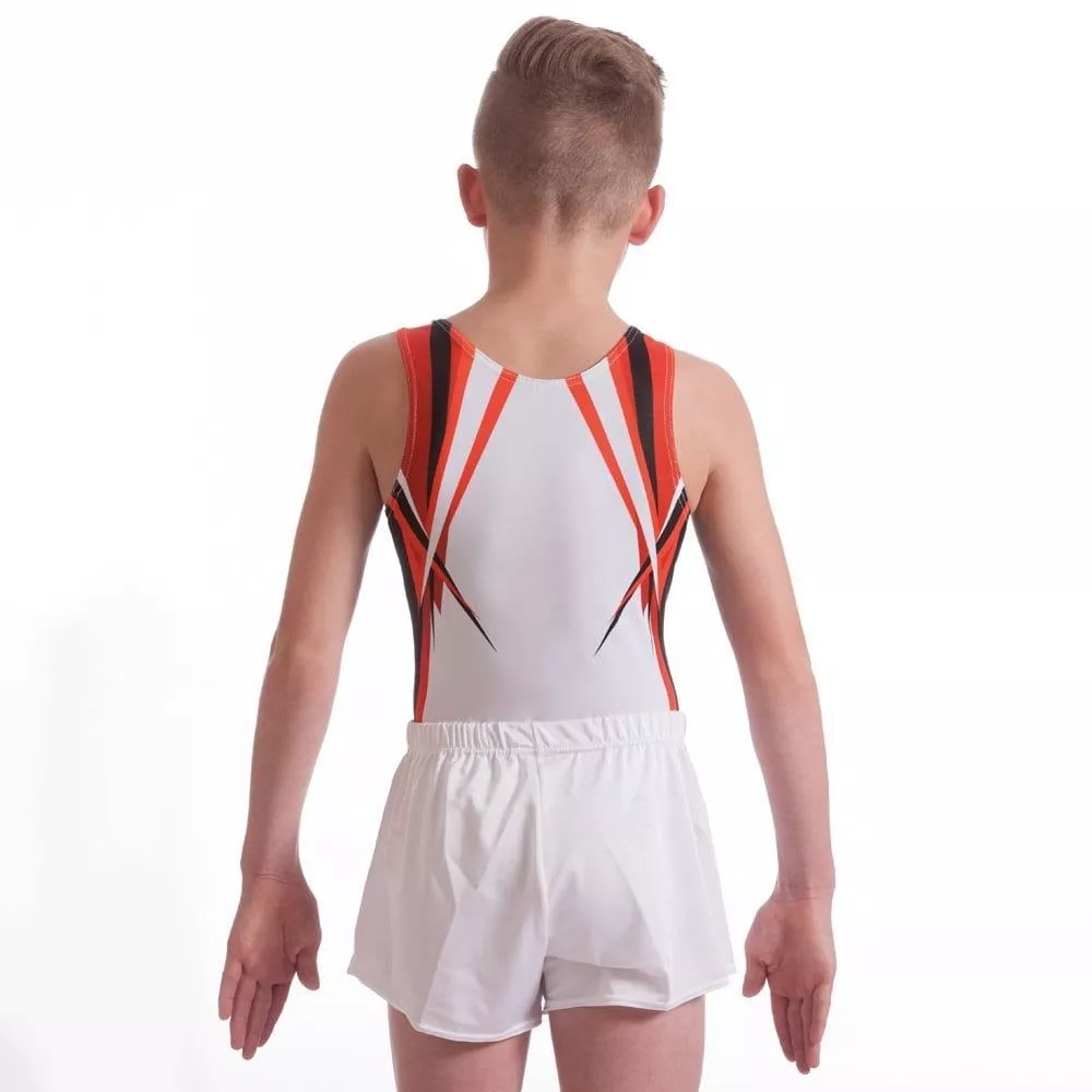 Men's Shard Gymnastics Leotard | Red, tränings- & tävlingsbody herr, sublimerad lycra - 2