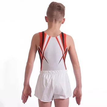 Men's Shard Gymnastics Leotard | Red, tränings- & tävlingsbody herr, sublimerad lycra