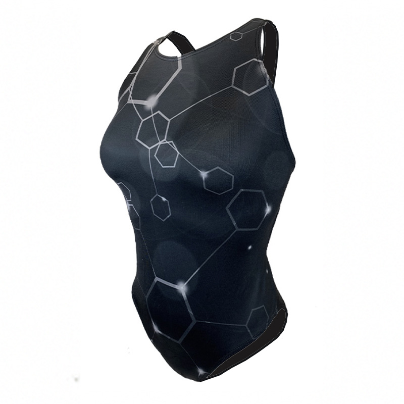 Baddräkt Flick Hexagon black XM-Back