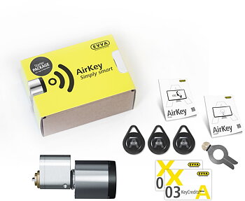 EVVA Startpaket skandinavisk ovalcylinder utsida nickel