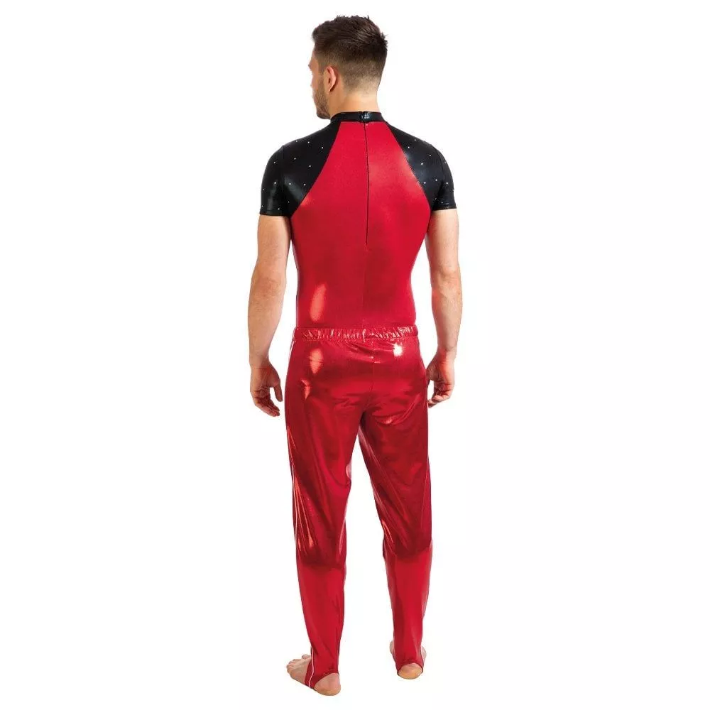 Mens Sports Acro Asha Gymnastics Leotard, tränings- & tävlingsbody herr, sublimerad lycra - 2
