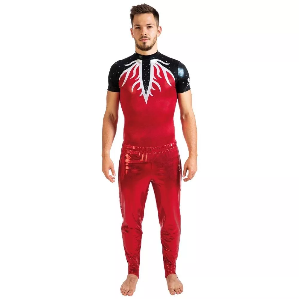 Mens Sports Acro Asha Gymnastics Leotard, tränings- & tävlingsbody herr, sublimerad lycra