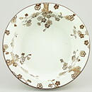 Jackie Lynd (Japonica 1977) Rounded Bowl with Brown Flowers 19 cm