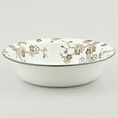 Jackie Lynd (Japonica 1977) Rounded Bowl with Brown Flowers 19 cm