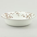 Jackie Lynd (Japonica 1977) Rounded Bowl with Brown Flowers 23 cm