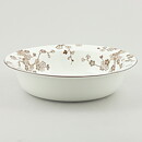 Jackie Lynd (Japonica 1977) Rounded Bowl with Brown Flowers 23 cm