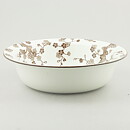 Jackie Lynd (Japonica 1977) Rounded Bowl with Brown Flowers 25 cm