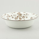 ジャッキー・リンド  Japonicaシリーズ  丸いボウル  茶色の花模様  25cm  1977年  