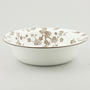 Jackie Lynd (Japonica 1977) Rounded Bowl with Brown Flowers 25 cm
