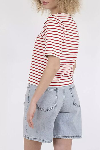 Neo Noir  - Soania Stripe Tee Red