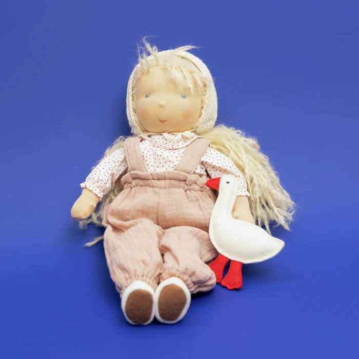 Waldorfdocka 38 cm påklädningsdocka 100%  naturmaterial Hannah  från Käthe Kruse