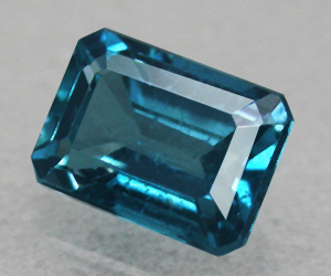 Topacio azul Londres natural talla esmeralda de primera calidad de 1,37 ct - 3