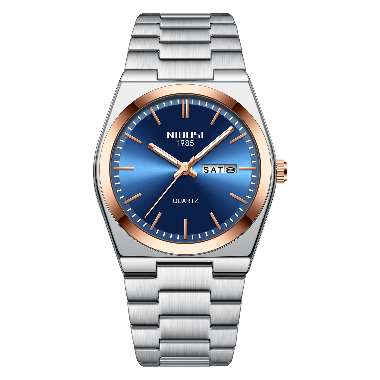 Nibosi Concord Steel Rose Gold Blue
