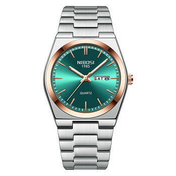 Nibosi Concord Steel Rose Gold Green