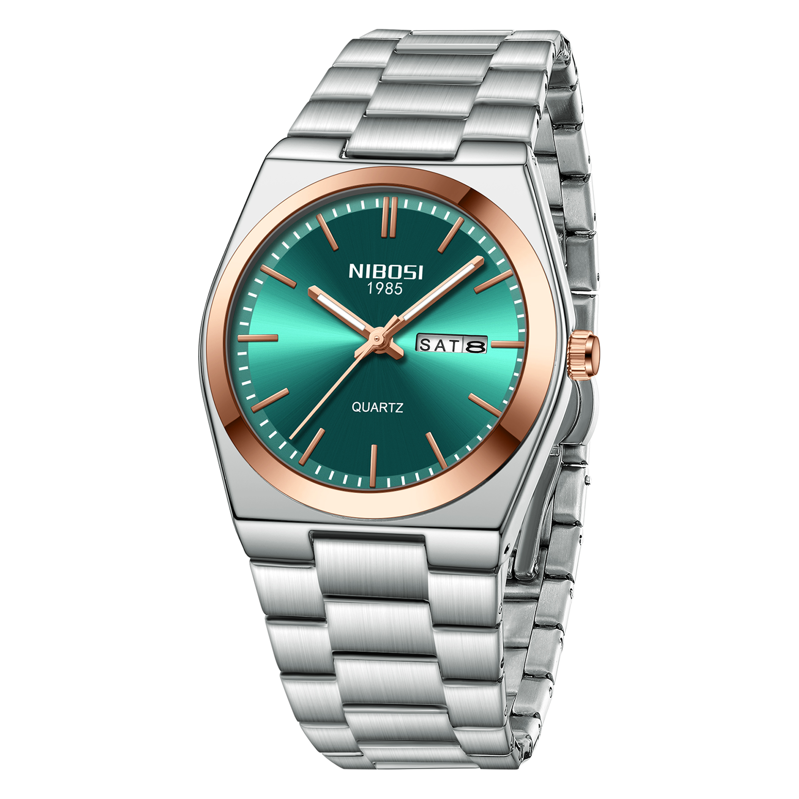 Nibosi Concord Steel Rose Gold Green - 4