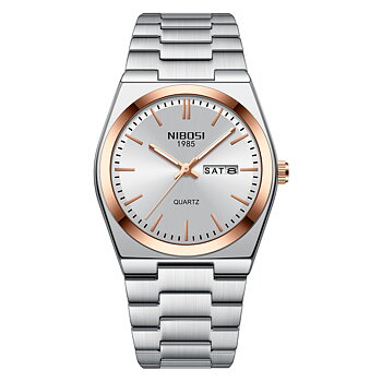 Nibosi Concord Steel Rose Gold Silver