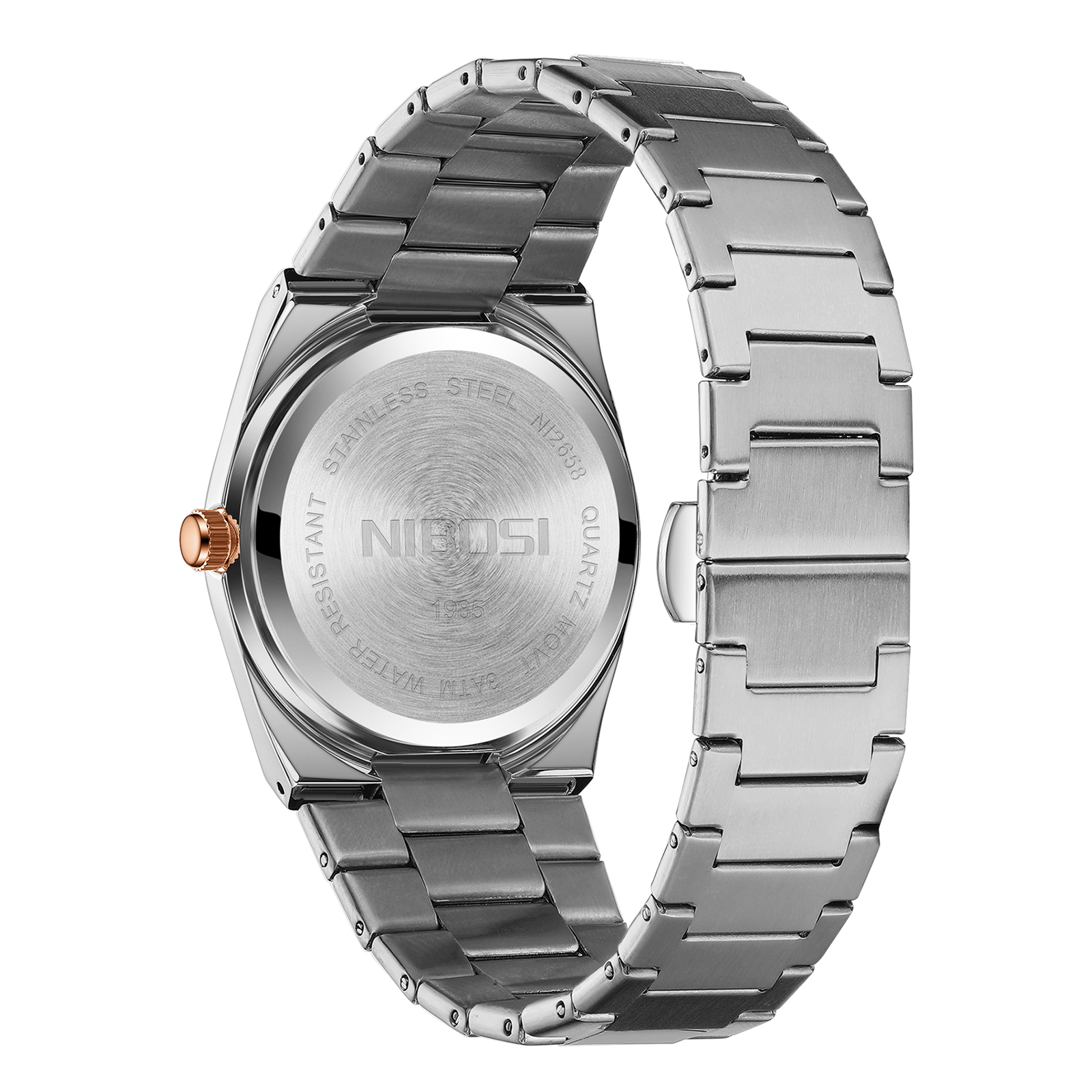Nibosi Concord Steel Rose Gold Silver - 5