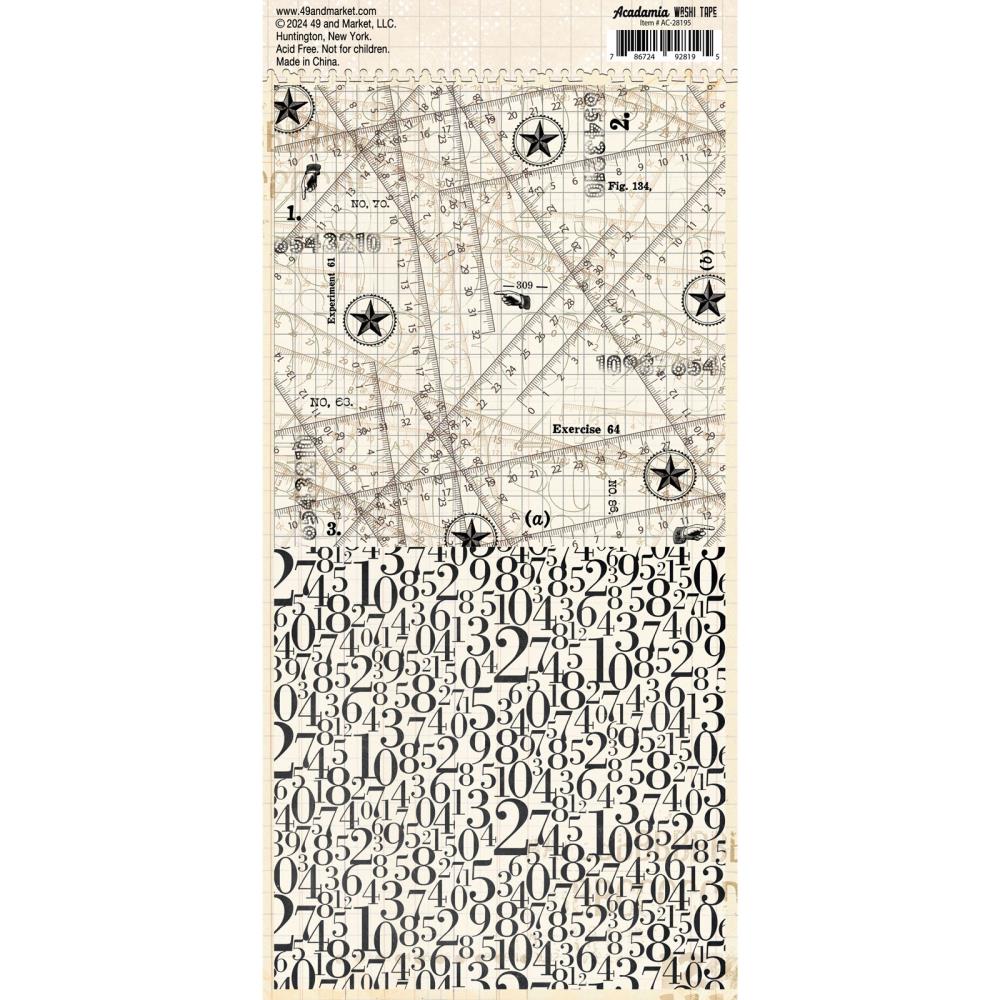 49 And Market - Washi Tape Sheet Set - Academia - 2