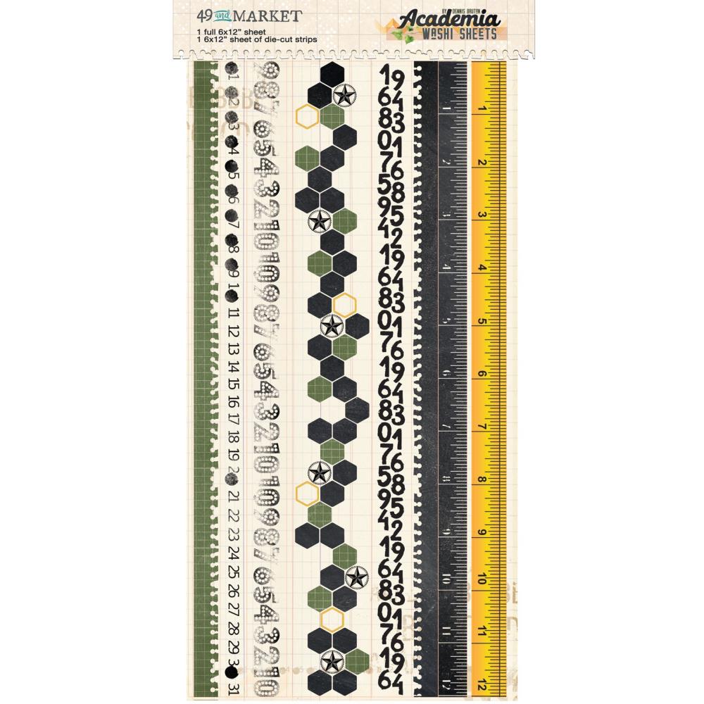 49 And Market - Washi Tape Sheet Set - Academia