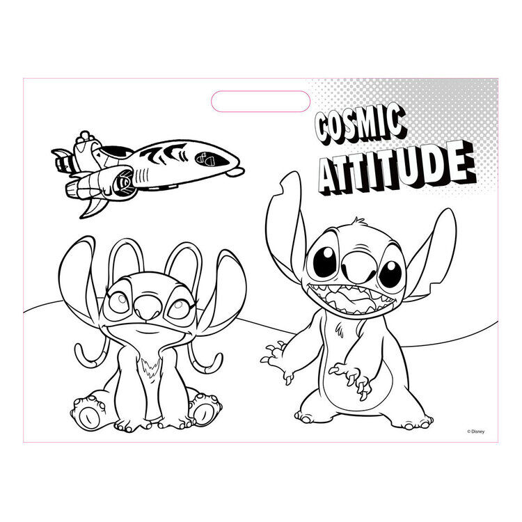 Stitch Disney Målarbok med Klistermärken och Kritor - 5