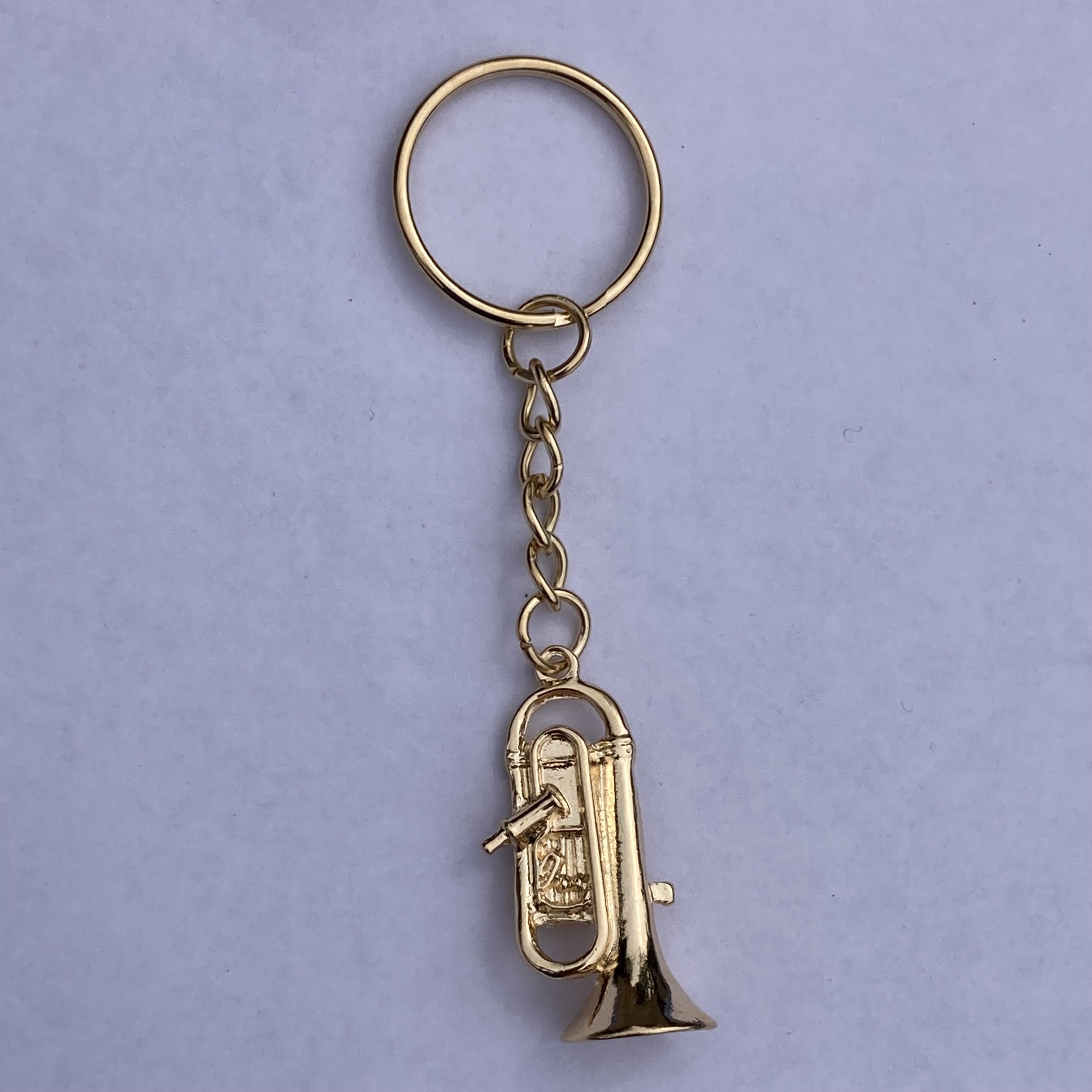 Nyckelring Guld Tuba 3D
