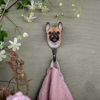 Hand-carved hook French Bulldog