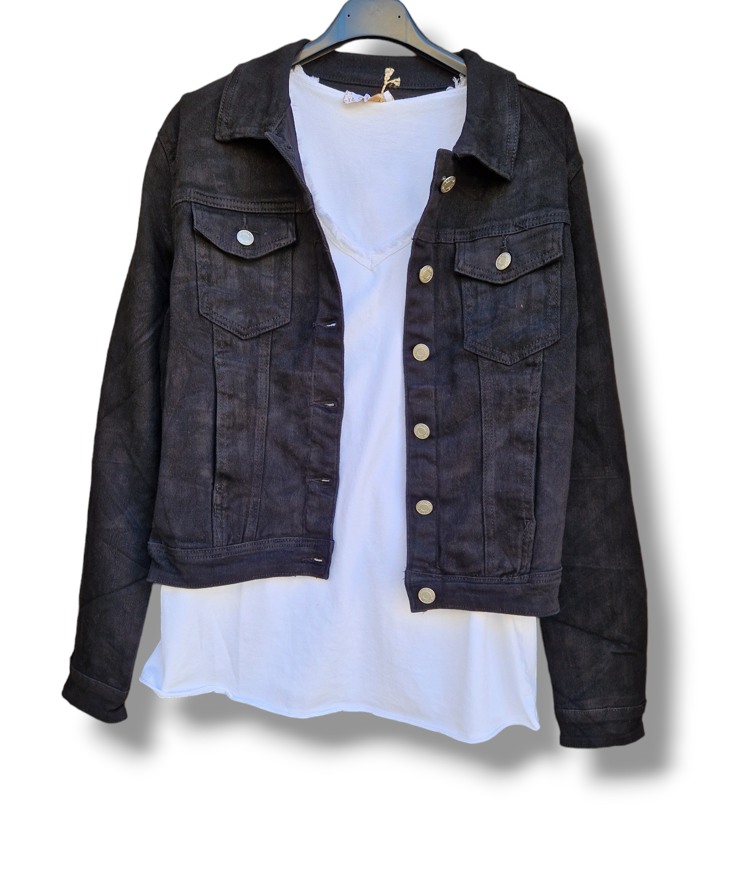 Svart jeansjacka 