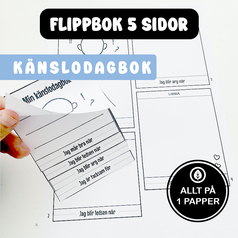 Känslodagbok Flippbok 5 sidor