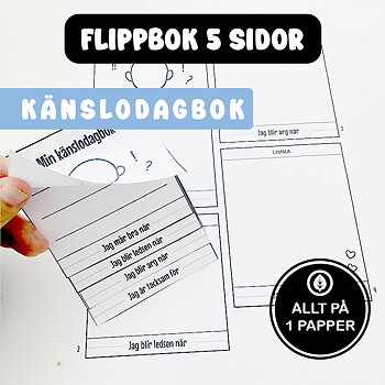 Känslodagbok Flippbok 5 sidor