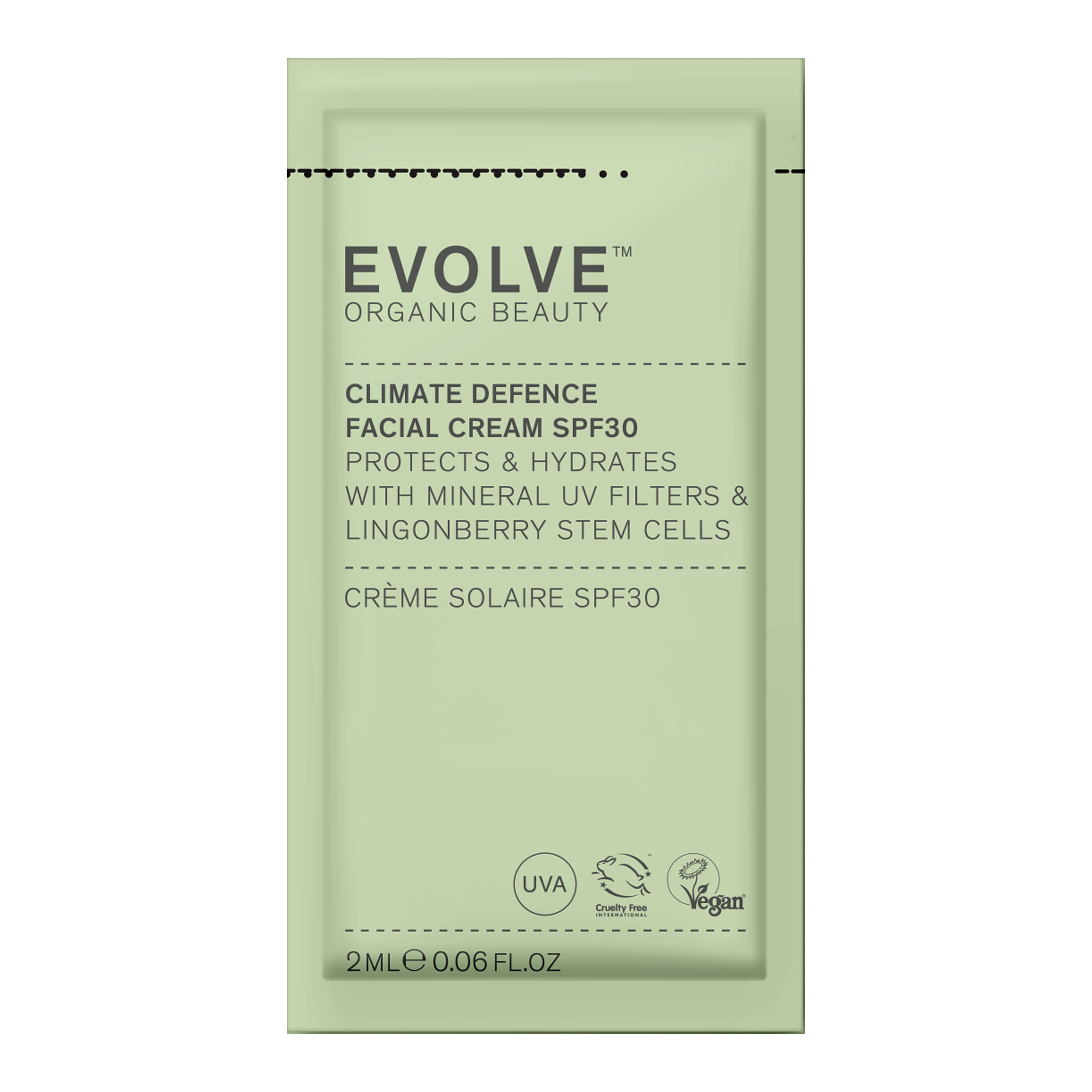 Vareprøve: EVOLVE Climate Defence Facial Cream SPF30 - 2ml