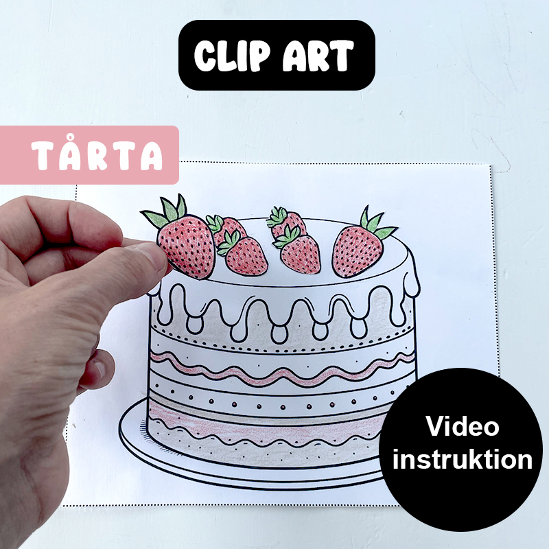Clip Art Tårta Jordgubbar